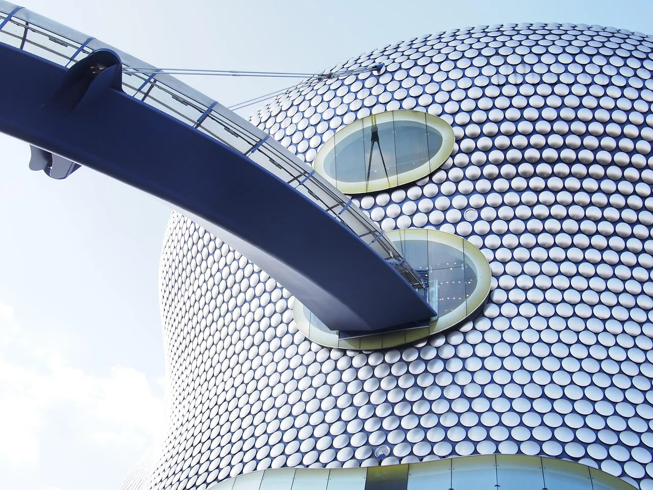 bullring, birmingham, architecture, modern, architectural, building, metal, engineering, curved, steel, concrete, facade, dots, pattern, discs, shopping, centre, structure, design, construction, city, blue shopping, blue construction, blue shop, blue metal, birmingham, birmingham, birmingham, birmingham, birmingham